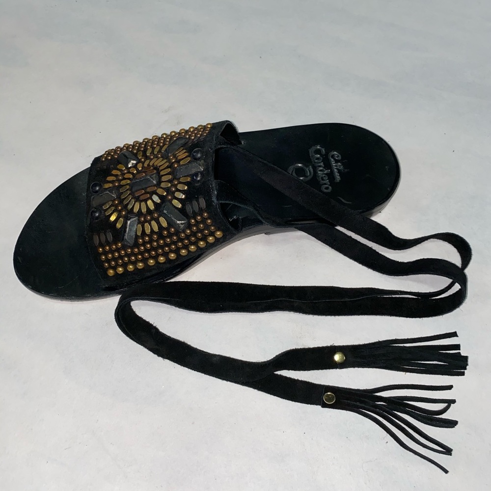 Leather Lace-Up Sandal